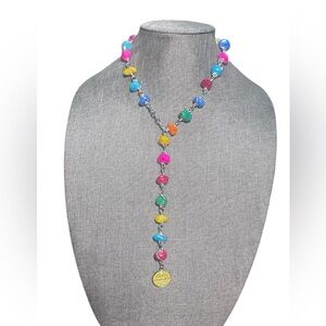Handmade “26 Colorful Lariat Wrap Around Versatile Necklace
